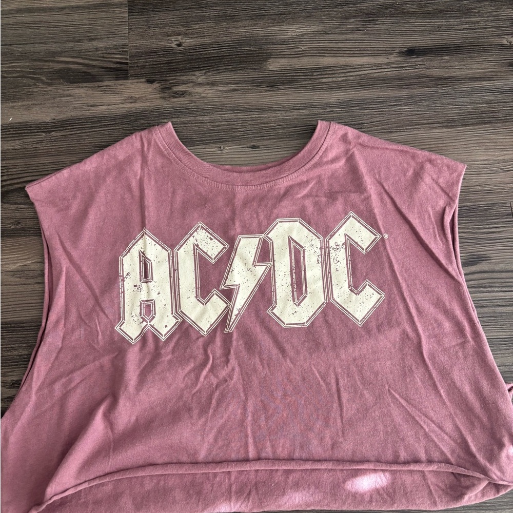 AC/DC Women's Mauve Crop Top